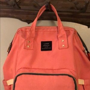 Coral Diaper Backpack